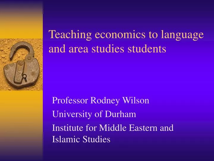 teaching economics to language and area studies students