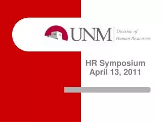HR Symposium April 13, 2011