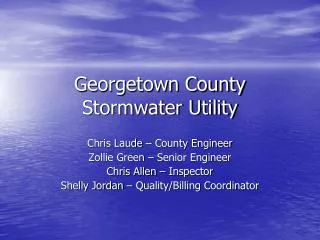 Georgetown County Stormwater Utility