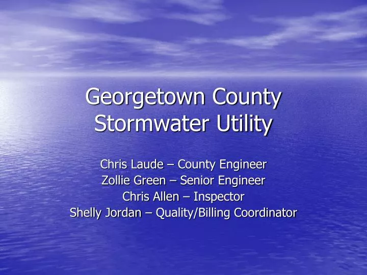 georgetown county stormwater utility