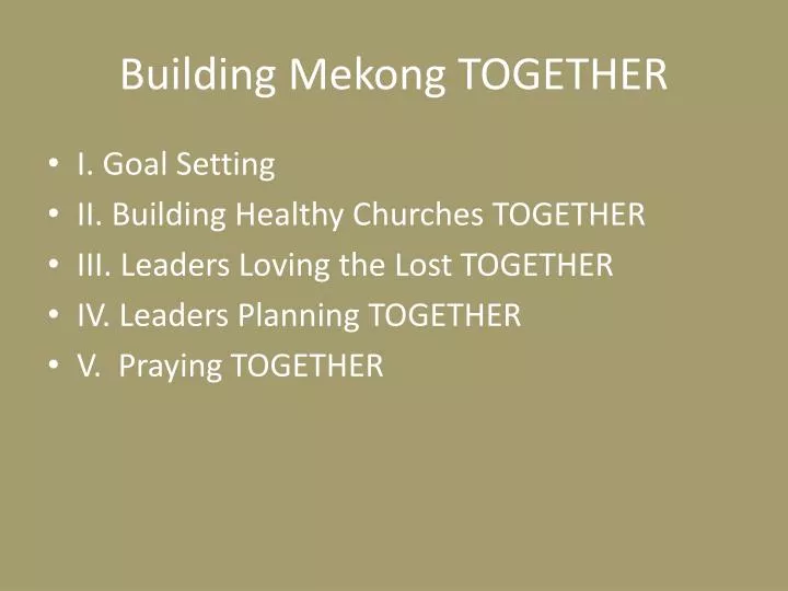 building mekong together