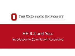 HR 9.2 and You: Introduction to Commitment Accounting
