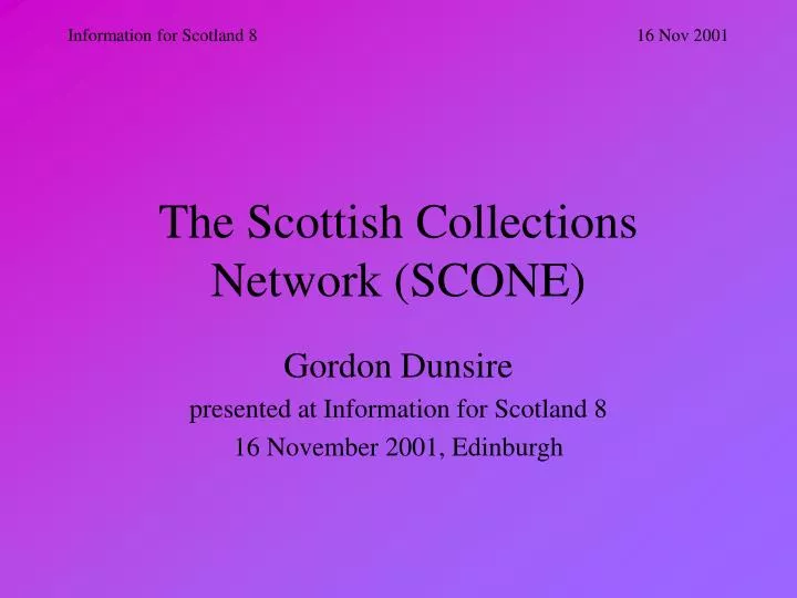 the scottish collections network scone