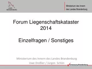 forum liegenschaftskataster 2014 einzelfragen sonstiges