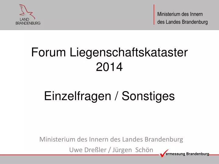 forum liegenschaftskataster 2014 einzelfragen sonstiges