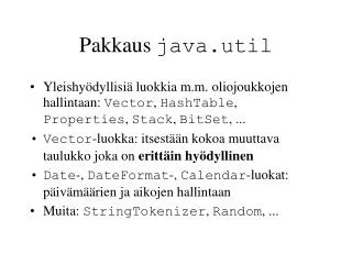 pakkaus java util