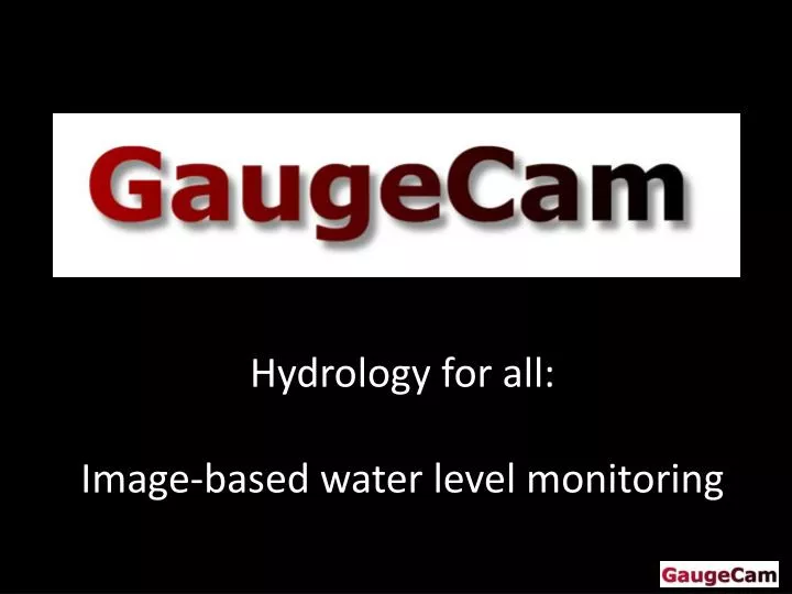 hydrology for all image based water level monitoring