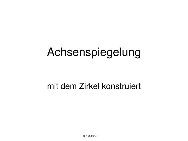 achsenspiegelung