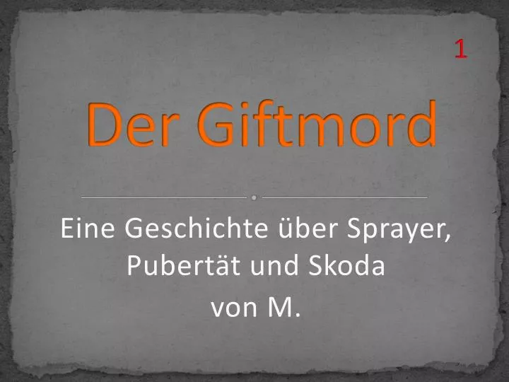 der giftmord