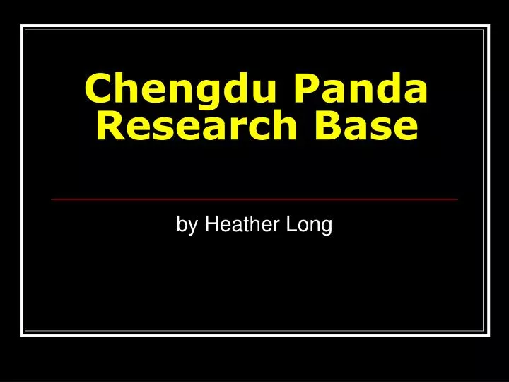 chengdu panda research base