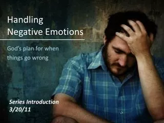 Handling Negative Emotions