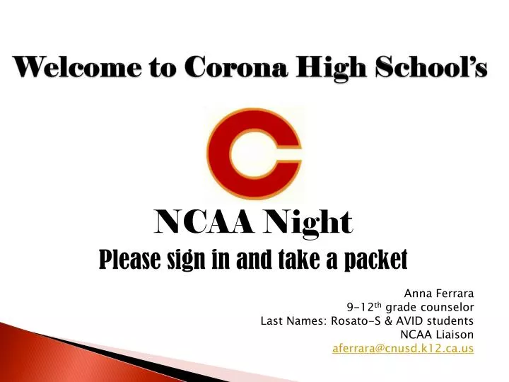 welcome to corona high school s