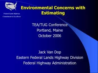 environmental concerns with estimating