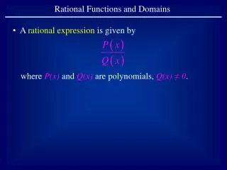 Rational Functions and Domains