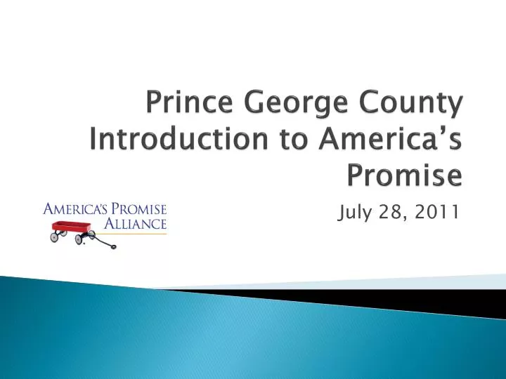 prince george county introduction to america s promise