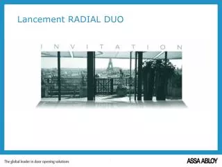 lancement radial duo