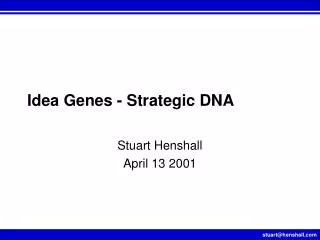 Idea Genes - Strategic DNA