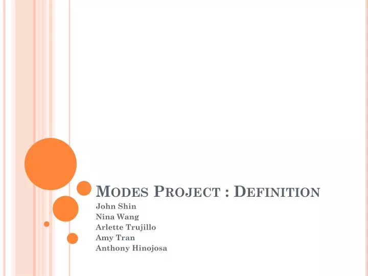 modes project definition