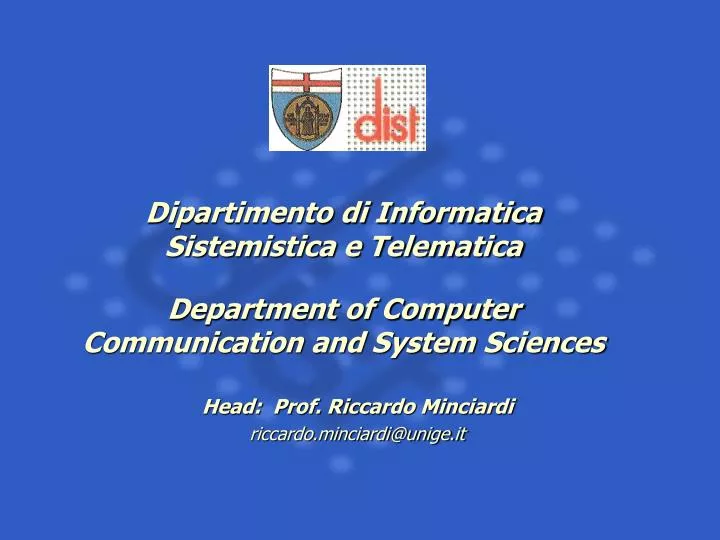dipartimento di informatica sistemistica e telematica