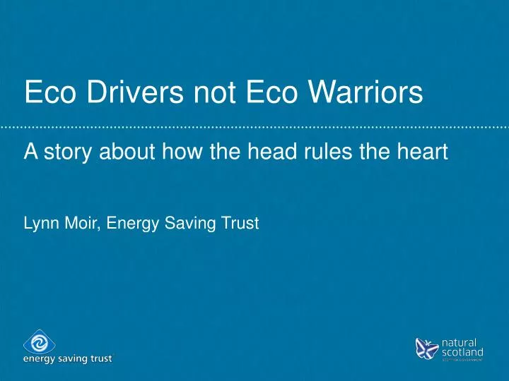 eco drivers not eco warriors