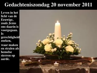 gedachteniszondag 20 november 2011