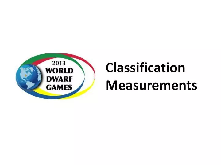 classification measurements