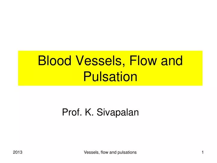 blood vessels flow and pulsation