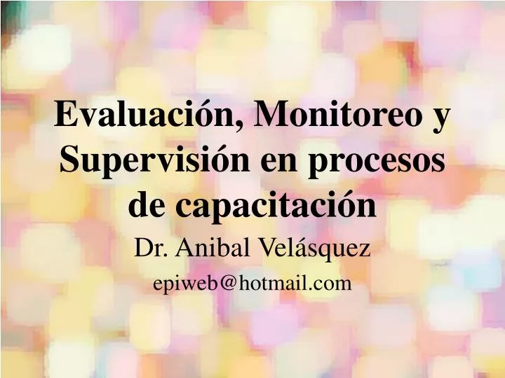 evaluaci n monitoreo y supervisi n en procesos de capacitaci n
