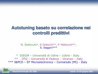 autotuning basato su correlazione nei controlli predittivi