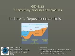 GE0-3112 Sedimentary processes and products