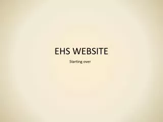 EHS WEBSITE