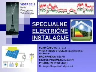 specijalne lektri ne instalacije
