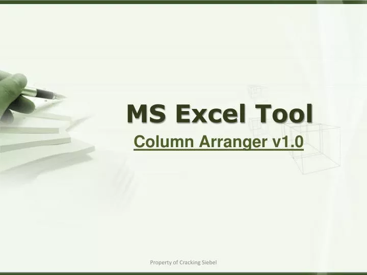 ms excel tool