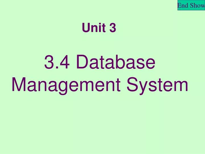 3 4 database management system