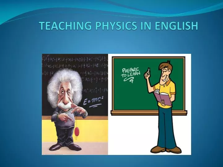 teaching physics in english