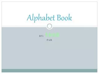 alphabet book