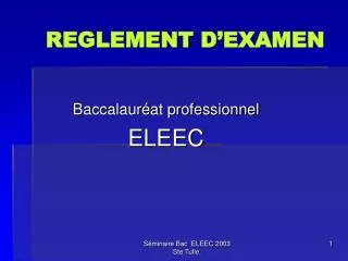 reglement d examen