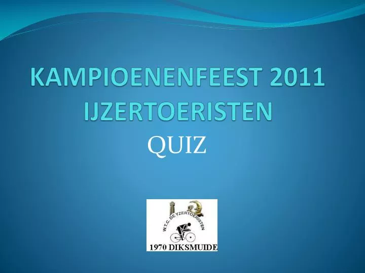 kampioenenfeest 2011 ijzertoeristen