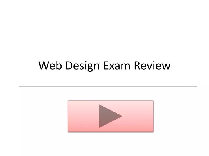 web design exam review