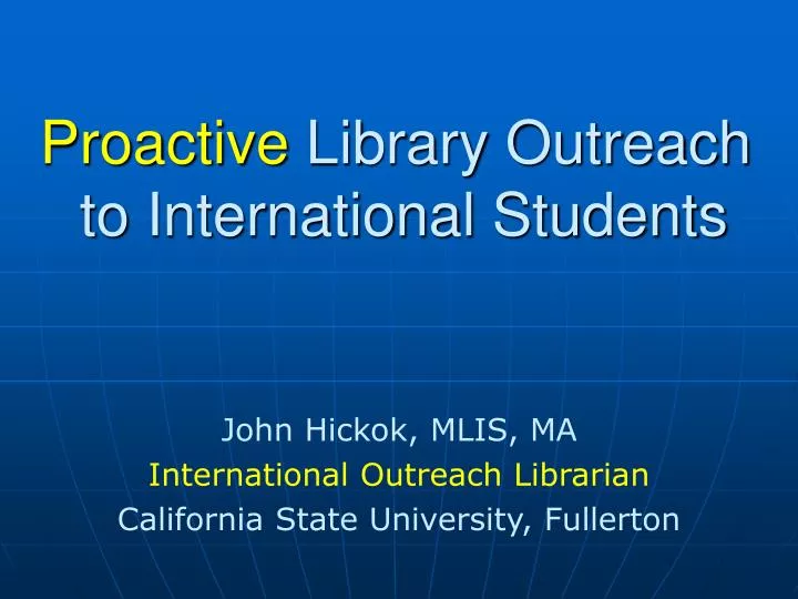 proactive library outreach to international students