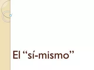 el s mismo