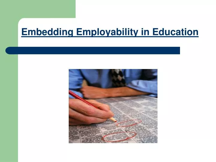 embedding employability in education