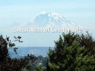 Small Acts of Leadership