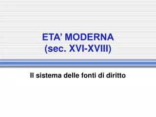 eta moderna sec xvi xviii