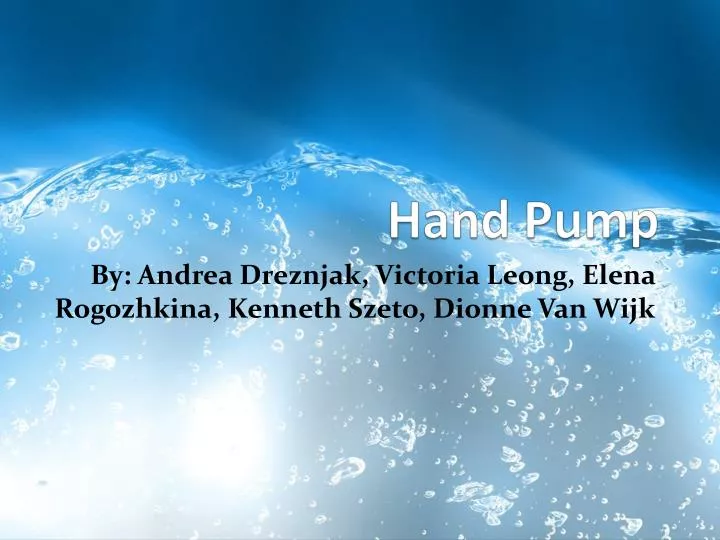 hand pump