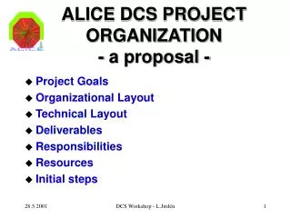 ALICE DCS PROJECT ORGANIZATION - a proposal -
