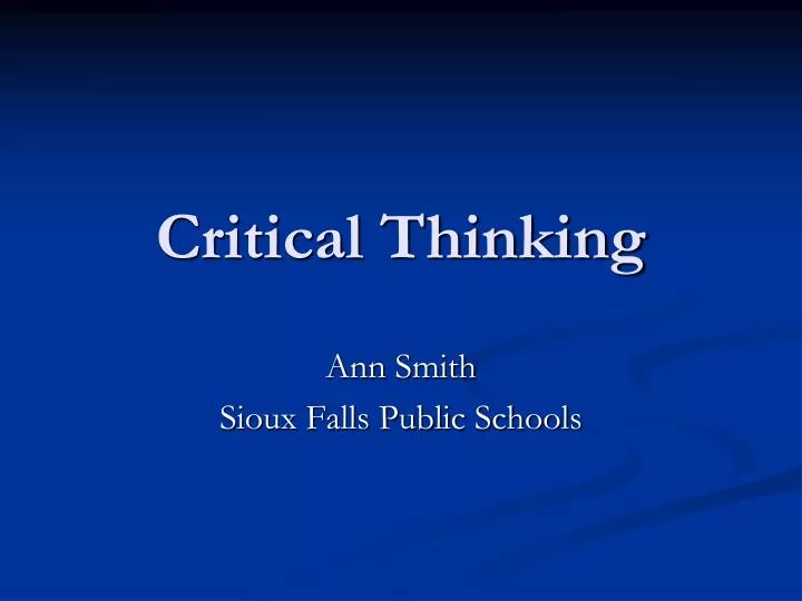 critical thinking