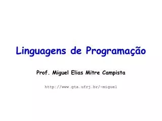 linguagens de programa o
