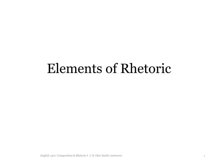elements of rhetoric