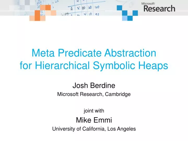 meta predicate abstraction for hierarchical symbolic heaps